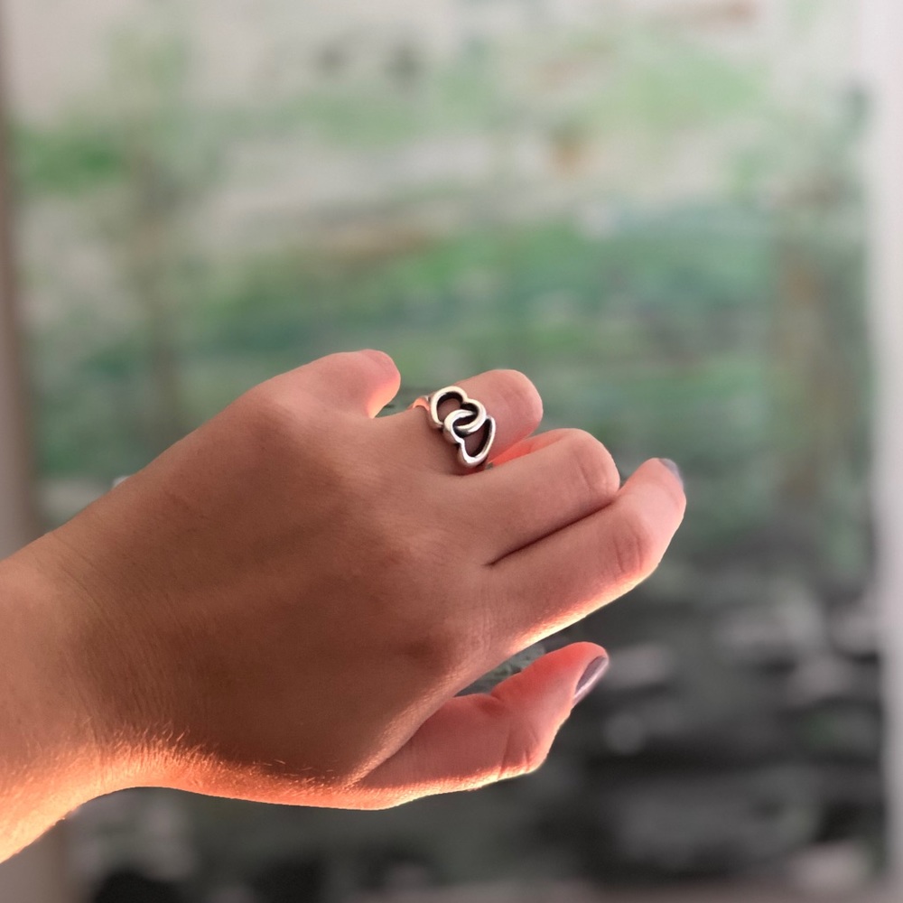 James Avery Linked Hearts Ring